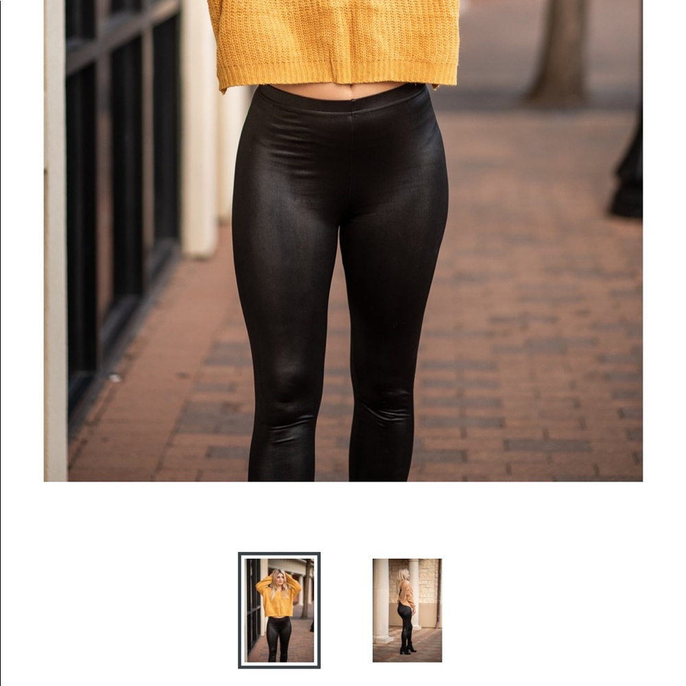 Faux leather leggings